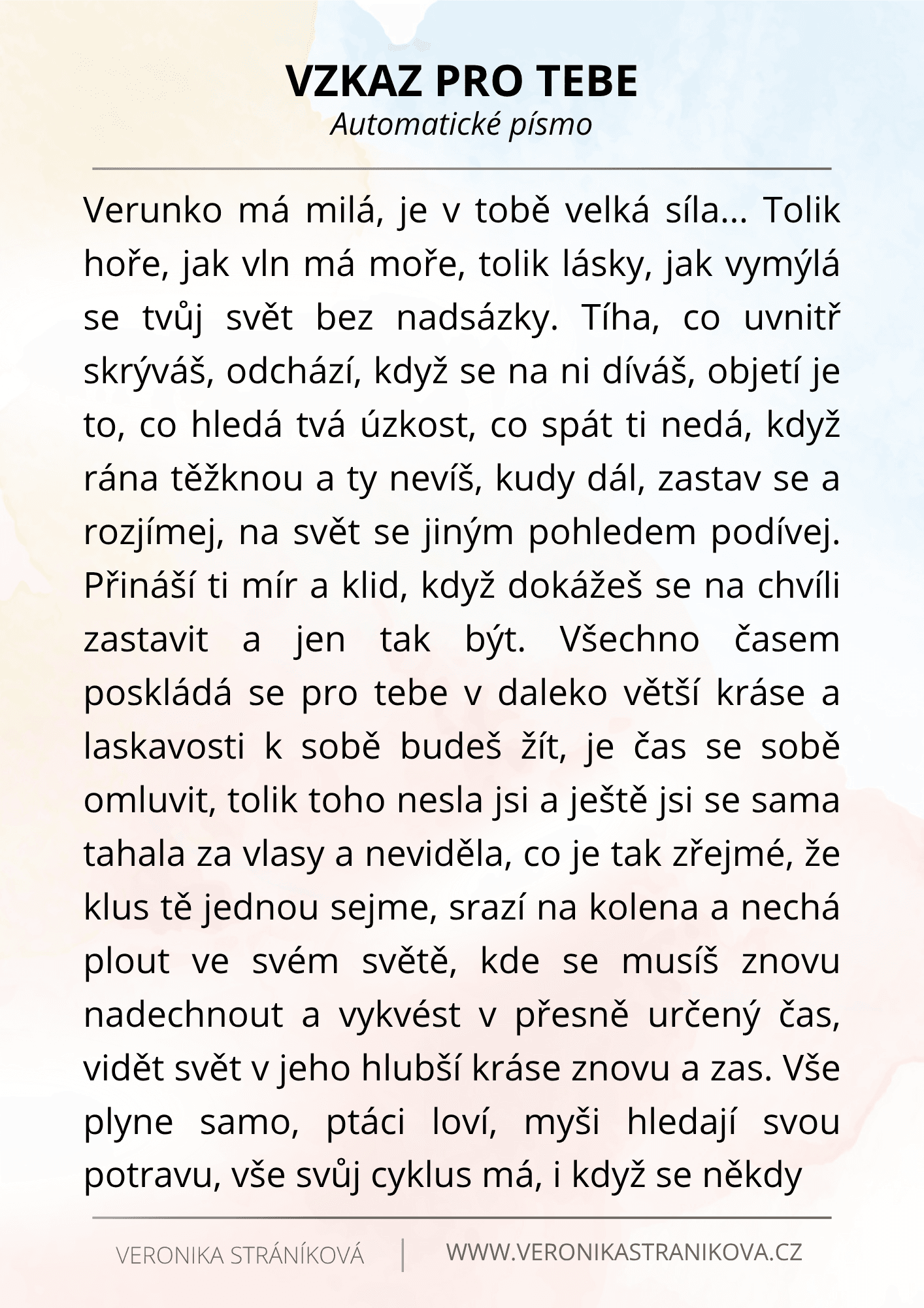 Ukázka vzkazu 2