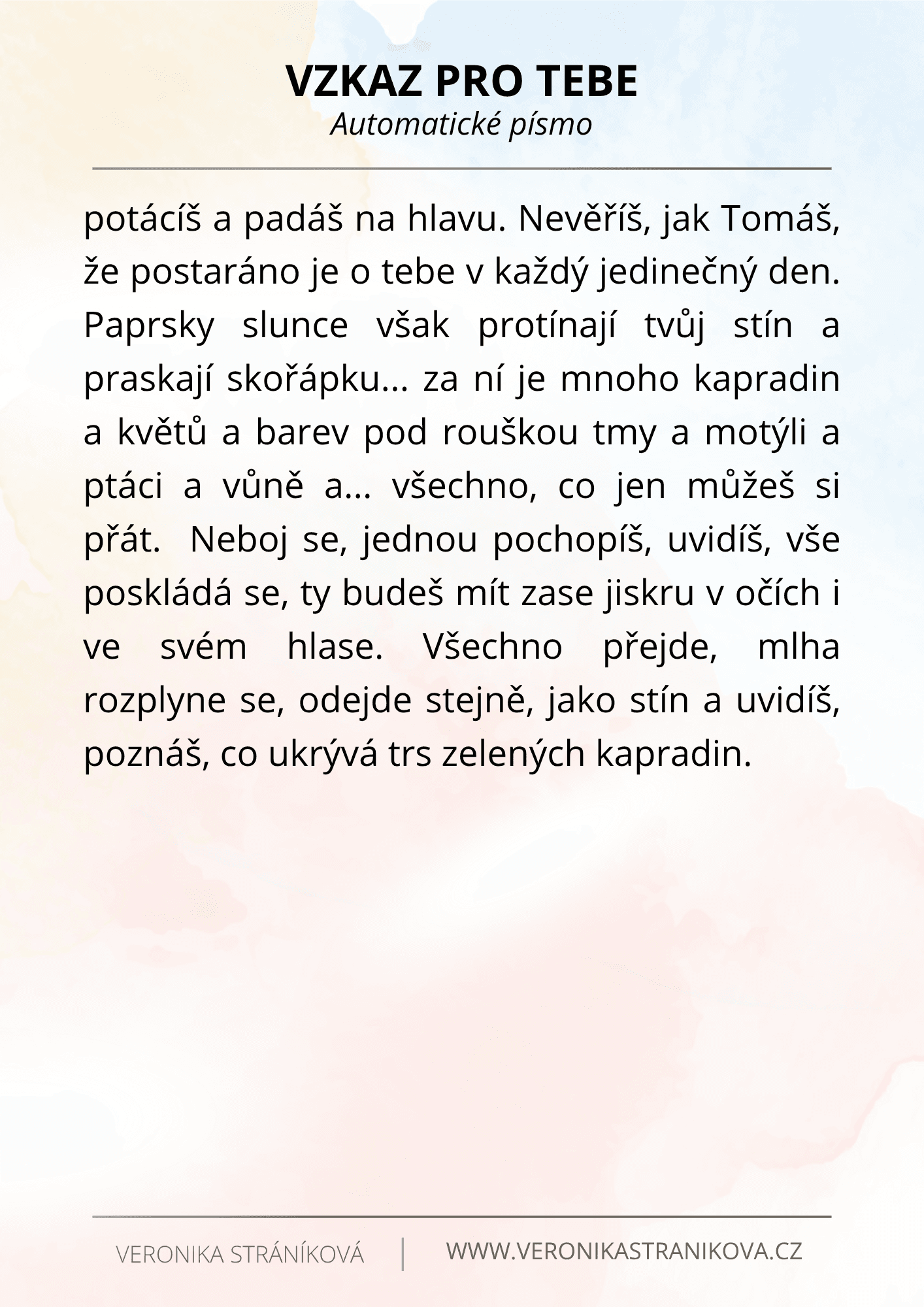 Ukázka vzkazu 3